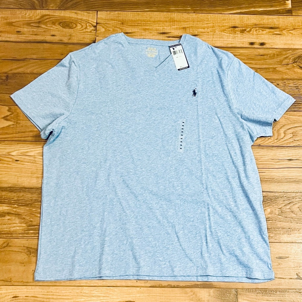 Ralph Lauren Polo Men’s Blue V-neck shirt size XXL
